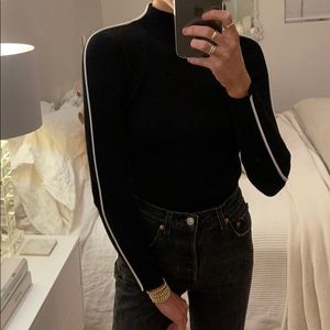Zara Mockneck Tight Ribbed Sweater